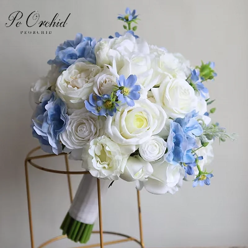 PEORCHID Artificial Wildflower rustic Bridal Bouquet White Blue bouchet sposa Rose Spring Summer Wedding Flowers Bouquets
PEORCHID Artificial Wildflower rustic Bridal Bouquet White Blue bouchet sposa Rose Spring Summer Wedding Flowers Bouquets
