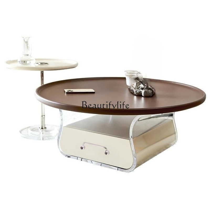 Cream wind coffee table living room home acrylic creative French retro round small coffee table
Cream wind coffee table living room home acrylic creative French retro round small coffee table