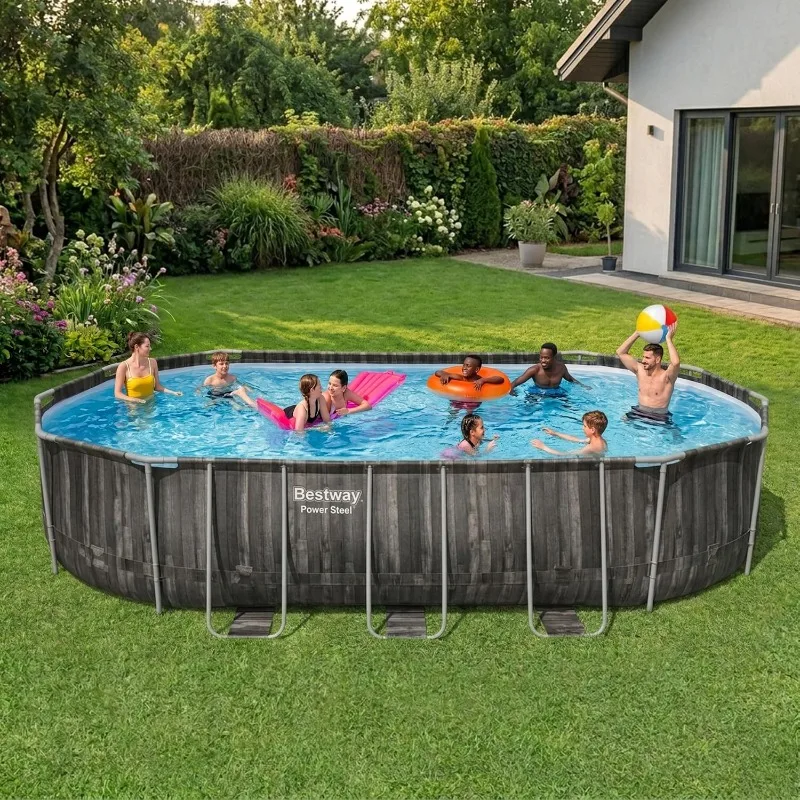 Outdoor Oval Above Ground Pool Steel Series 20x12ft×48in Metal Frame Complete with Filter Pump & Safety Ladder
Outdoor Oval Above Ground Pool Steel Series 20x12ft×48in Metal Frame Complete with Filter Pump & Safety Ladder