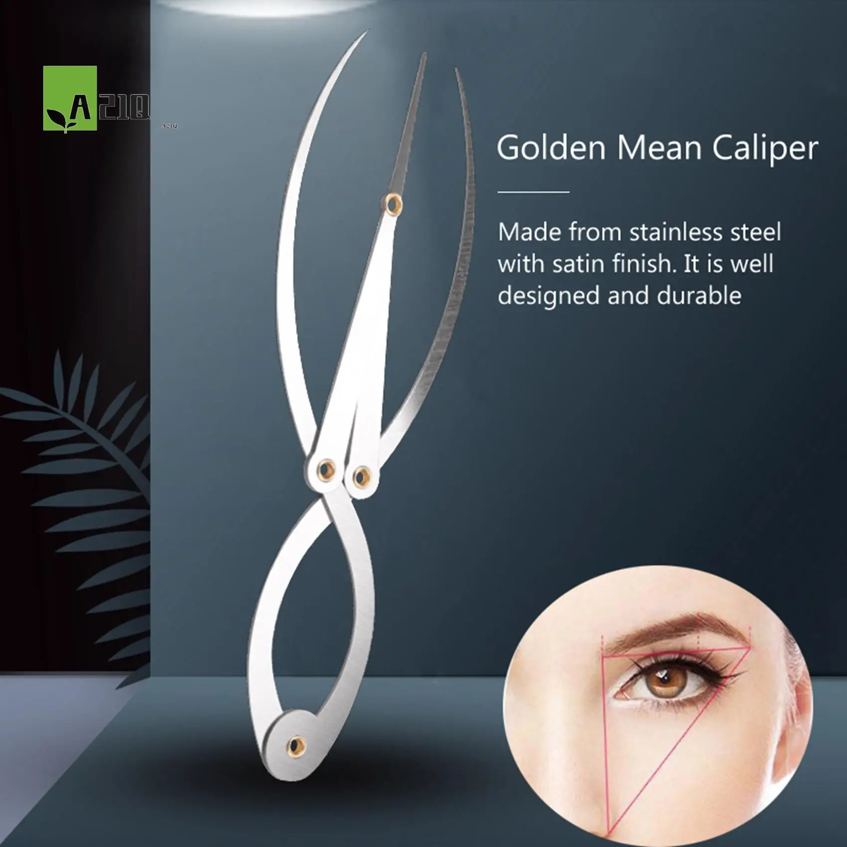 A21Q -Mean Calipers Golden Ratio Calipers Stainless Steel Eyebrow Ruler 1:1.618 Measure Tool For Tattoo Makeup
A21Q -Mean Calipers Golden Ratio Calipers Stainless Steel Eyebrow Ruler 1:1.618 Measure Tool For Tattoo Makeup