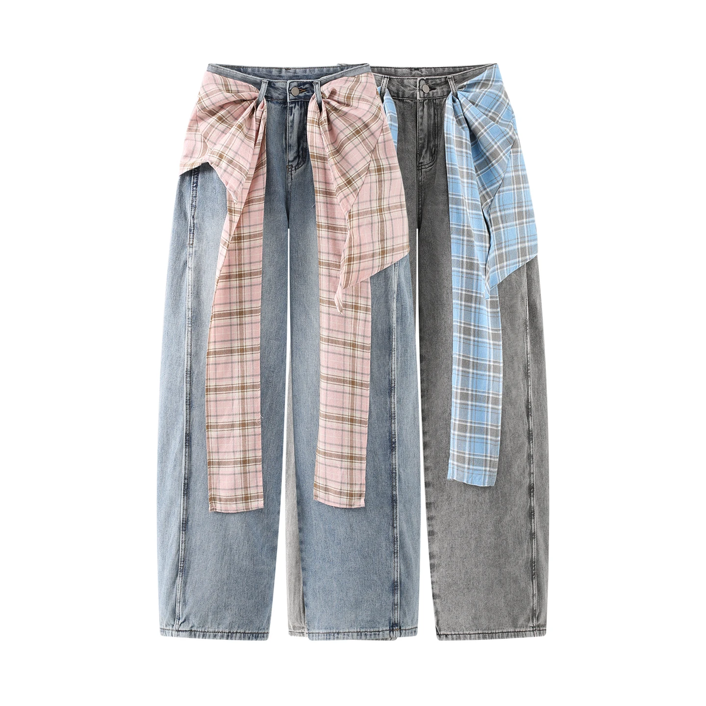 Detachable High Waist Plaid Wide Leg Jeans Spring Summer 2026 American Retro Patchwork Ladies Straight Cut No Brand Registered
Detachable High Waist Plaid Wide Leg Jeans Spring Summer 2026 American Retro Patchwork Ladies Straight Cut No Brand Registered