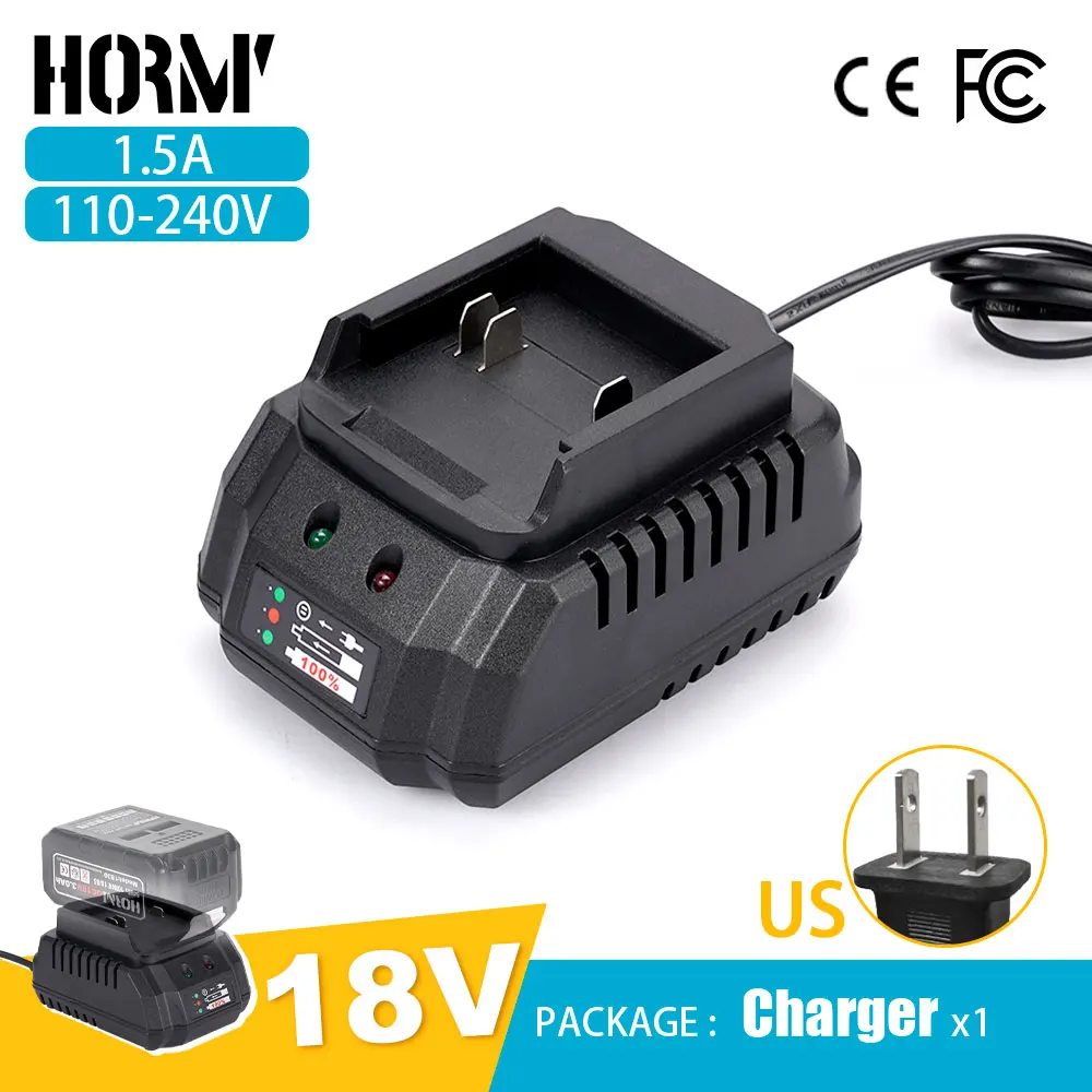 18V battery charger with EU/US intelligent overcharge protection for cordless dirll/brushless wrench/screwdriver tools
18V battery charger with EU/US intelligent overcharge protection for cordless dirll/brushless wrench/screwdriver tools