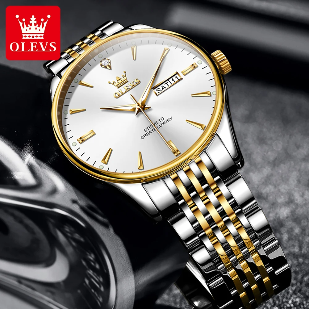 OLEVS 2929 Mens Watch Original Business Quartz Watch Waterproof Luminous Day Date Watches For Men Gift Box Large Dial Reloj
OLEVS 2929 Mens Watch Original Business Quartz Watch Waterproof Luminous Day Date Watches For Men Gift Box Large Dial Reloj