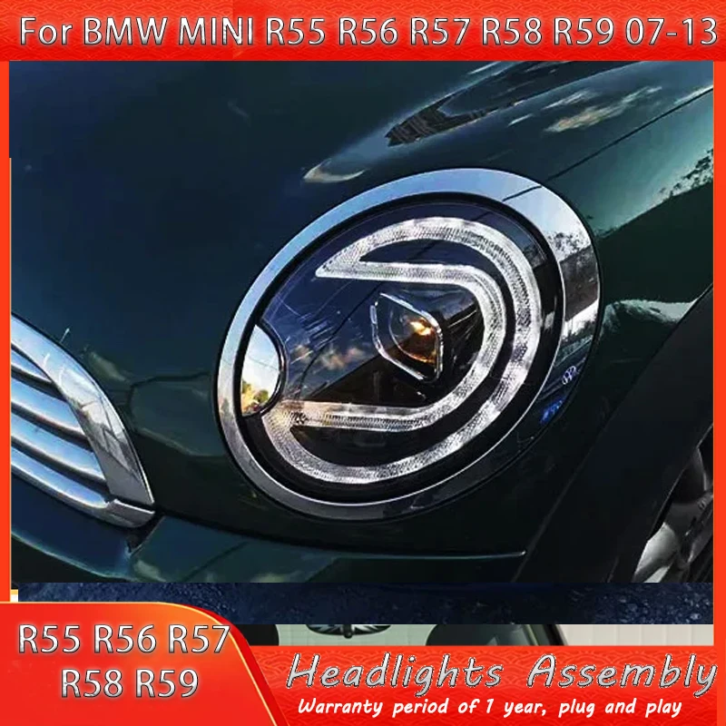 Автомобильные фары для Mini Cooper R55 R56 R57 R58 R59 Светодиодные фары 2007-2013 Фара DRL Сигнальные линзы проектора Автомобильная 
Автомобильные фары для Mini Cooper R55 R56 R57 R58 R59 Светодиодные фары 2007-2013 Фара DRL Сигнальные линзы проектора Автомобильная