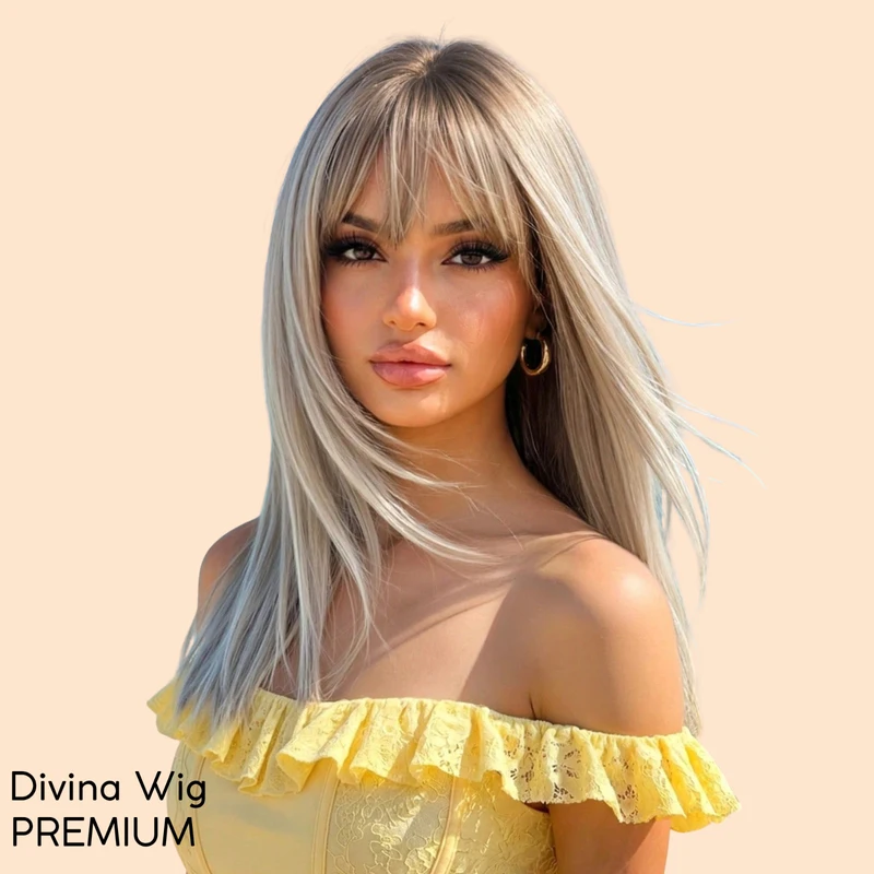 Ash Blonde Ombre Wig with Bangs Mid Length Straight Natural Look Heat Resistant
Ash Blonde Ombre Wig with Bangs Mid Length Straight Natural Look Heat Resistant