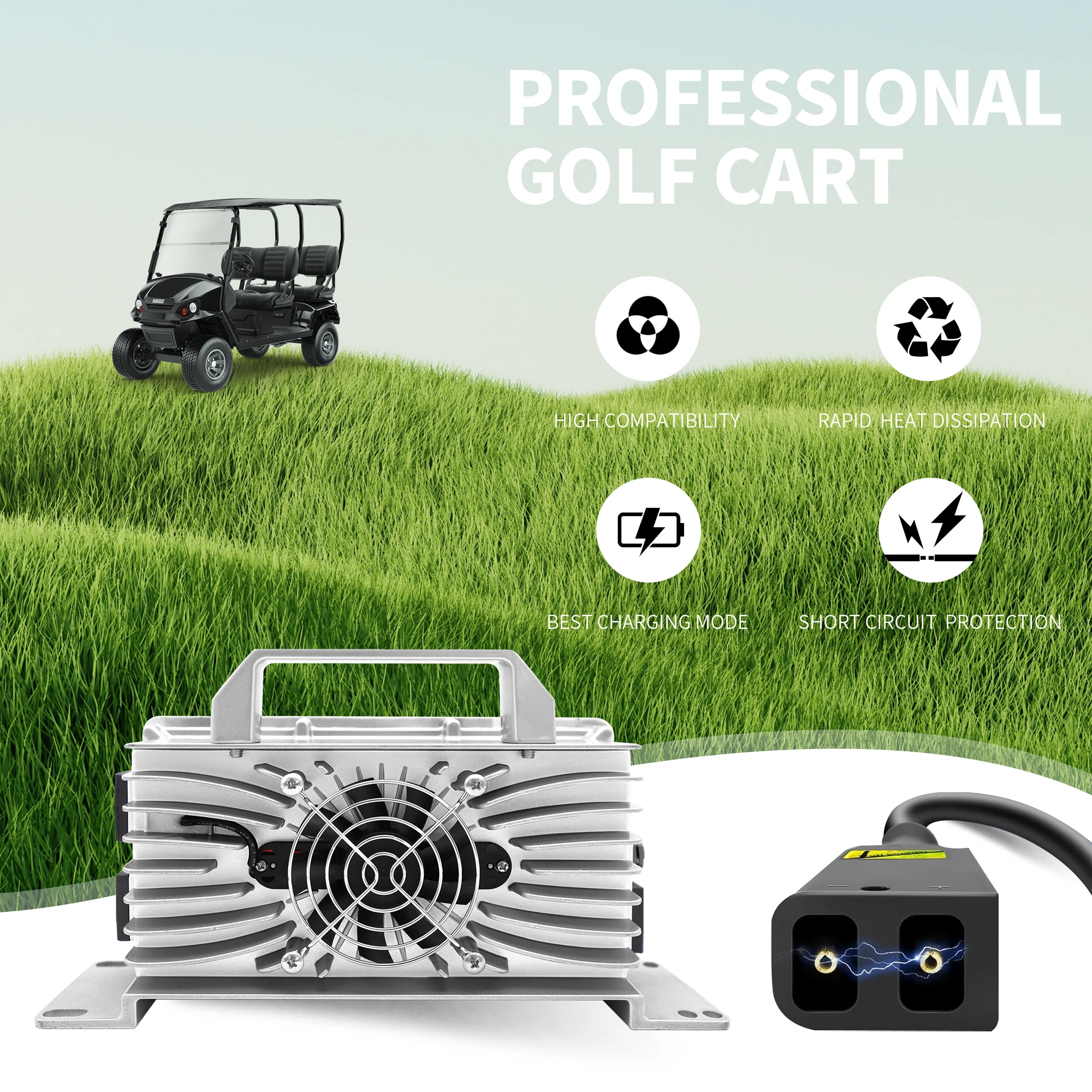 Golf Cart Lead Acid Battery Charger 36 Volt 18Amp 28115G01, 28115G03, 28115G04 for EZGO TXT Medalist Power Wise Charger
Golf Cart Lead Acid Battery Charger 36 Volt 18Amp 28115G01, 28115G03, 28115G04 for EZGO TXT Medalist Power Wise Charger