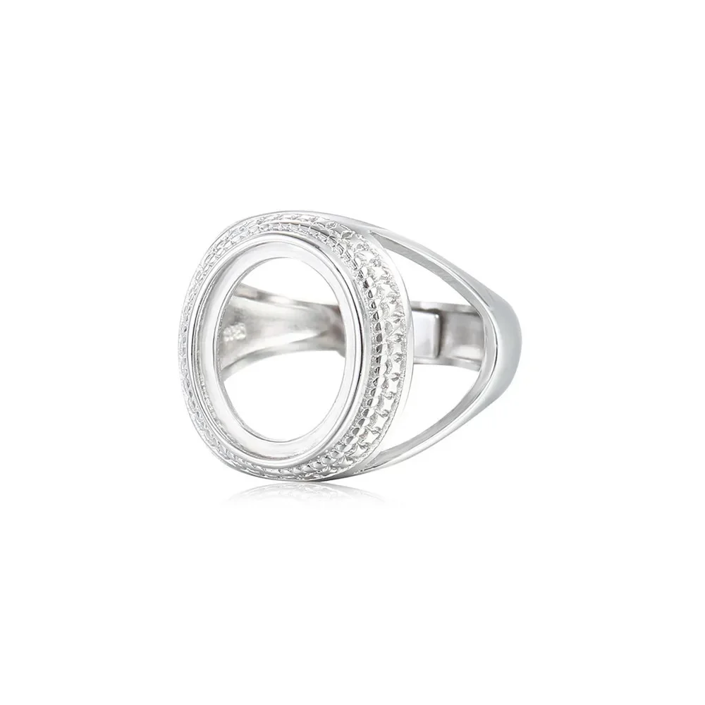 Men's Ring Base for 10.5x14mm Oval Cabochons Ring Setting White Gold Plated 925 Silver Adjustable Ring Blank SR0197
Men's Ring Base for 10.5x14mm Oval Cabochons Ring Setting White Gold Plated 925 Silver Adjustable Ring Blank SR0197