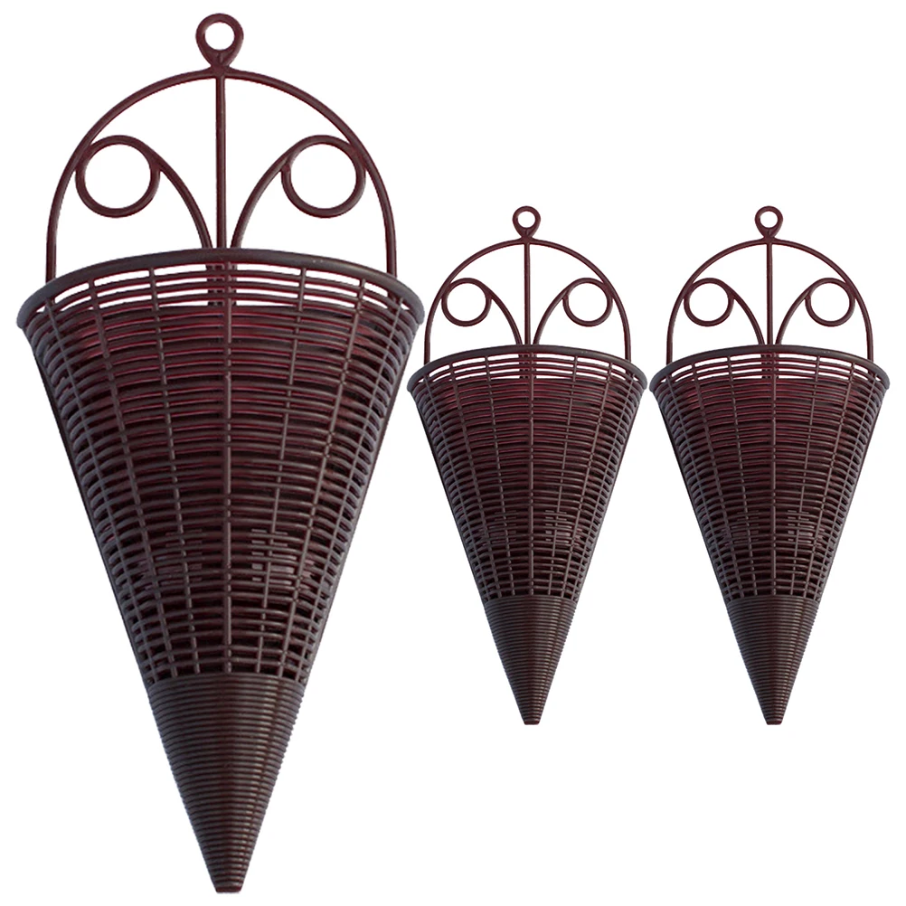 3pcs Style Hanging Flower Basket Deep Brown Wall Hanging Basket Wall Decor Balcony Plant Storage Display
3pcs Style Hanging Flower Basket Deep Brown Wall Hanging Basket Wall Decor Balcony Plant Storage Display