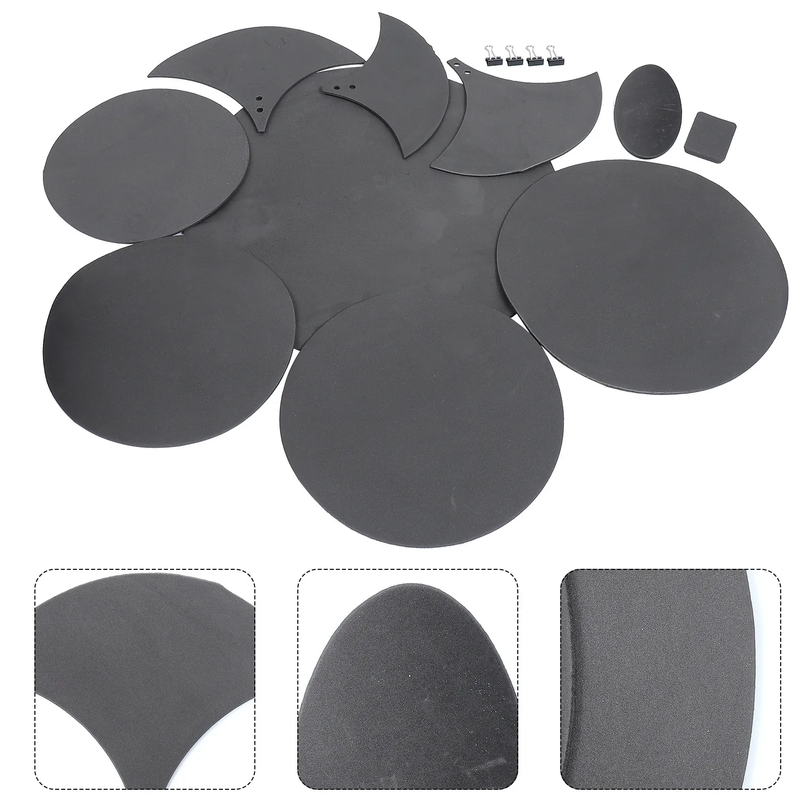 14Pcs Drum Mute Pad Set Anti-Slip Drum Head Pads Standard Thickness Adjustable Dampening Pads for Drummers
14Pcs Drum Mute Pad Set Anti-Slip Drum Head Pads Standard Thickness Adjustable Dampening Pads for Drummers