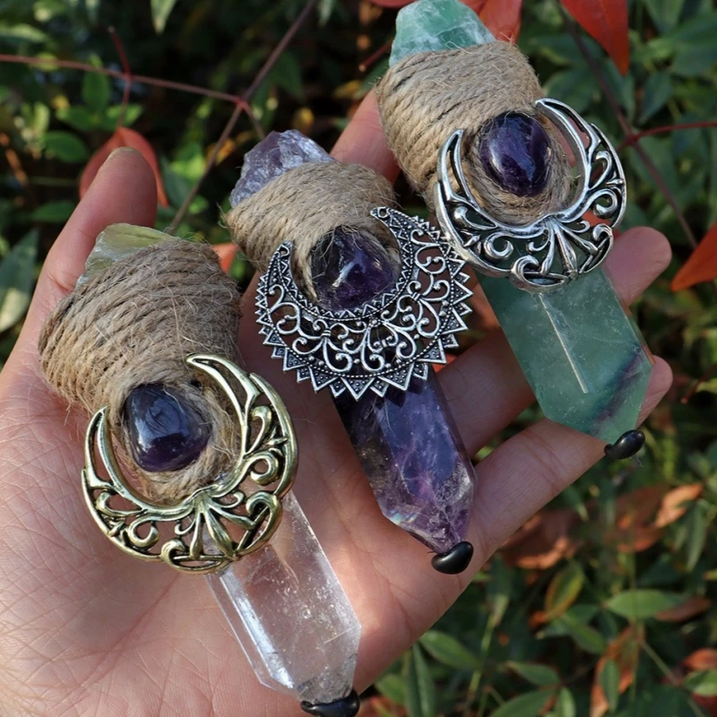 Natural Pointed Crystal Pillar Shaman Ornament Original Stone Crystal Retro Hollow Moon Altar Ornament Decoration Crystal
Natural Pointed Crystal Pillar Shaman Ornament Original Stone Crystal Retro Hollow Moon Altar Ornament Decoration Crystal
