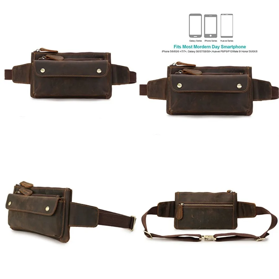 Unisex Genuine Leather Waist Bag Messenger Fanny Pack Bum Bag For Men Women Travel Sports Running Hiking
Unisex Genuine Leather Waist Bag Messenger Fanny Pack Bum Bag For Men Women Travel Sports Running Hiking