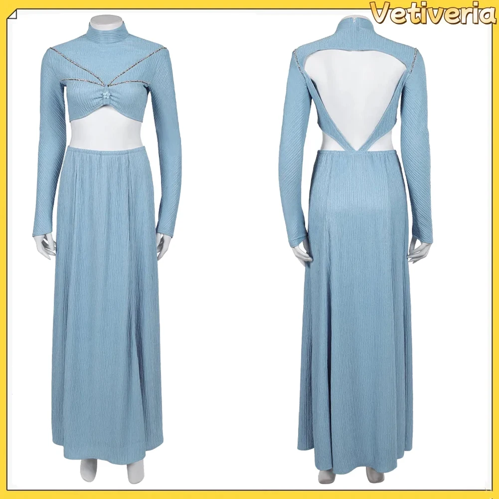 Movie Space Battle Disguise Skirt Women Padme Adult Amidala Blue Dress Cosplay Costume Halloween Carnival Party Roleplay Suit
Movie Space Battle Disguise Skirt Women Padme Adult Amidala Blue Dress Cosplay Costume Halloween Carnival Party Roleplay Suit