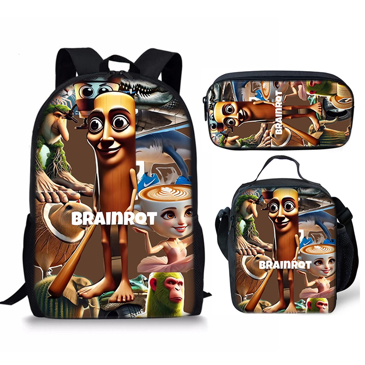 Итальянский комплект из трех предметов с принтом мозга для мальчиков и девочек, лучшие подарки, школьная сумка с 3D мультяшным рисунком для детей
Итальянский комплект из трех предметов с принтом мозга для мальчиков и девочек, лучшие подарки, школьная сумка с 3D мультяшным рисунком для детей