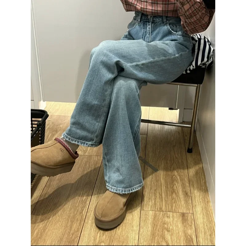 New Summer Streetwear Female Trousers Wide Leg Jeans for Women Blue High Waisted Jeans Women's Denim Pants Y2k Women's Clothing
New Summer Streetwear Female Trousers Wide Leg Jeans for Women Blue High Waisted Jeans Women's Denim Pants Y2k Women's Clothing