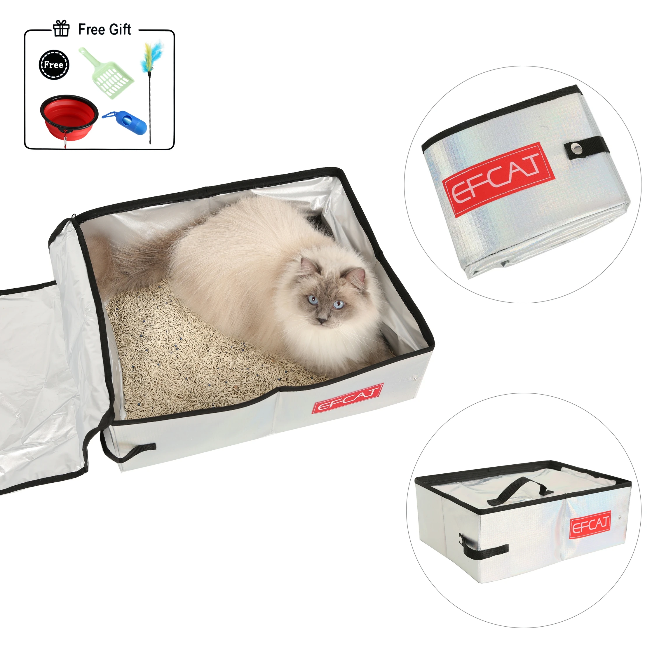 EFCAT Portable Cat Simple Litter Box With Cover Foldable Waterproof Large Size Outdoor Pet Kitten Travel Toilet
EFCAT Portable Cat Simple Litter Box With Cover Foldable Waterproof Large Size Outdoor Pet Kitten Travel Toilet