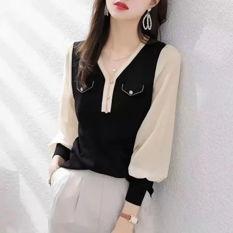 Fashion Versatile Women's Clothing 2023 Spring Summer New V-neck Long Sleeve Buttons Oversize Commuter Simplicity Pullover Shirt
Fashion Versatile Women's Clothing 2023 Spring Summer New V-neck Long Sleeve Buttons Oversize Commuter Simplicity Pullover Shirt