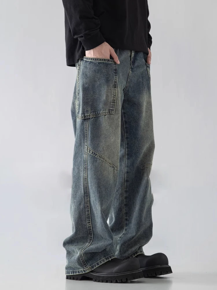 Trendy American Retro Multi-ket Jeans Men's Spring Autumn Loose Casual Straight Leg Baggy Wide Leg Long Pants
Trendy American Retro Multi-ket Jeans Men's Spring Autumn Loose Casual Straight Leg Baggy Wide Leg Long Pants