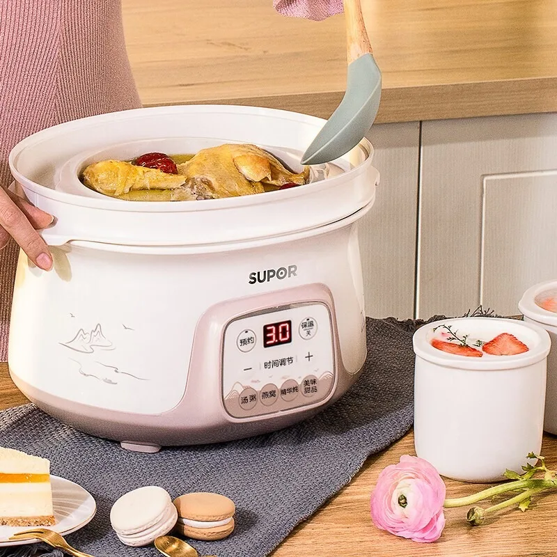 3-in-1 Stewpot Water-separating Electric Stewpot for 2-3 Persons Auto Keep Warm Timer DZ25YC831 220V
3-in-1 Stewpot Water-separating Electric Stewpot for 2-3 Persons Auto Keep Warm Timer DZ25YC831 220V