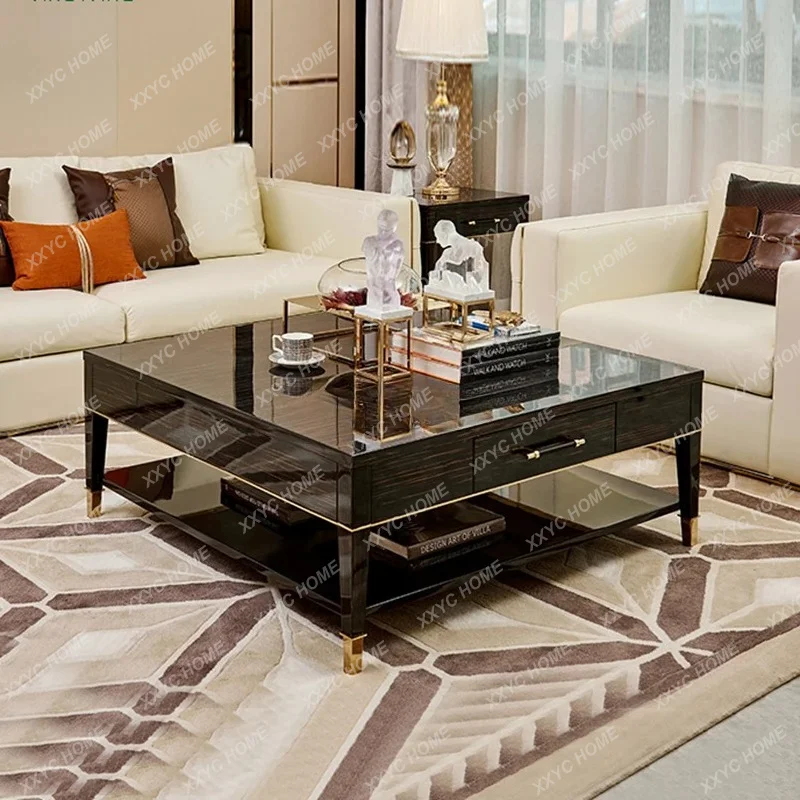 L light luxury coffee table solid wood edge few solid wood square paint tea table sofa side table
L light luxury coffee table solid wood edge few solid wood square paint tea table sofa side table