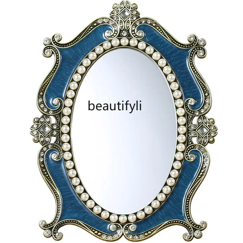 European-Style Retro Makeup Mirror Desk Table Square Mirror Bedroom Single Vanity Mirror
European-Style Retro Makeup Mirror Desk Table Square Mirror Bedroom Single Vanity Mirror