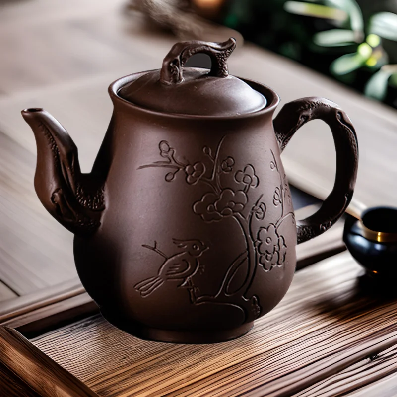 Large Size Purple Clay Teapot with Filter Built-In for Brewing Tea Gongfu Tea Making Tool High Capacity Zhu Nu Clay Teapot
Large Size Purple Clay Teapot with Filter Built-In for Brewing Tea Gongfu Tea Making Tool High Capacity Zhu Nu Clay Teapot