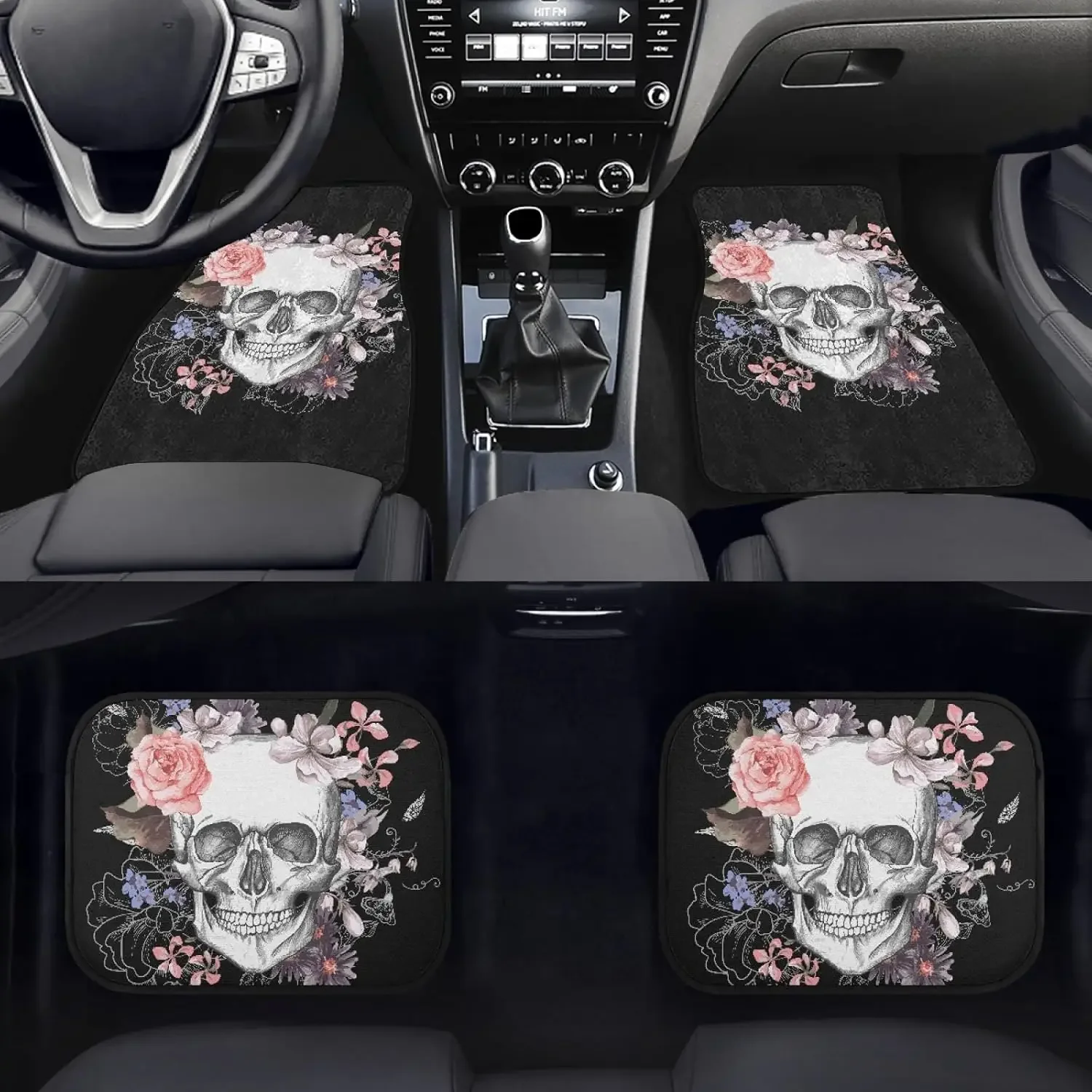 Sugar Rose Skull Pattern Car Floor Mats Custom Pink Floral Sugar Skeleton Gothic Skull Flower Design Floor Mats for Cars
Sugar Rose Skull Pattern Car Floor Mats Custom Pink Floral Sugar Skeleton Gothic Skull Flower Design Floor Mats for Cars