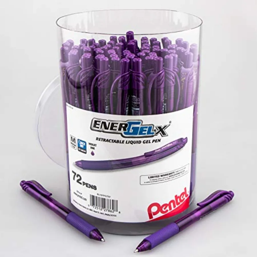 EnerGel-X Retractable Gel Pen Med. Line Ink 72-PK Canister (BL107PC72V
EnerGel-X Retractable Gel Pen Med. Line Ink 72-PK Canister (BL107PC72V
