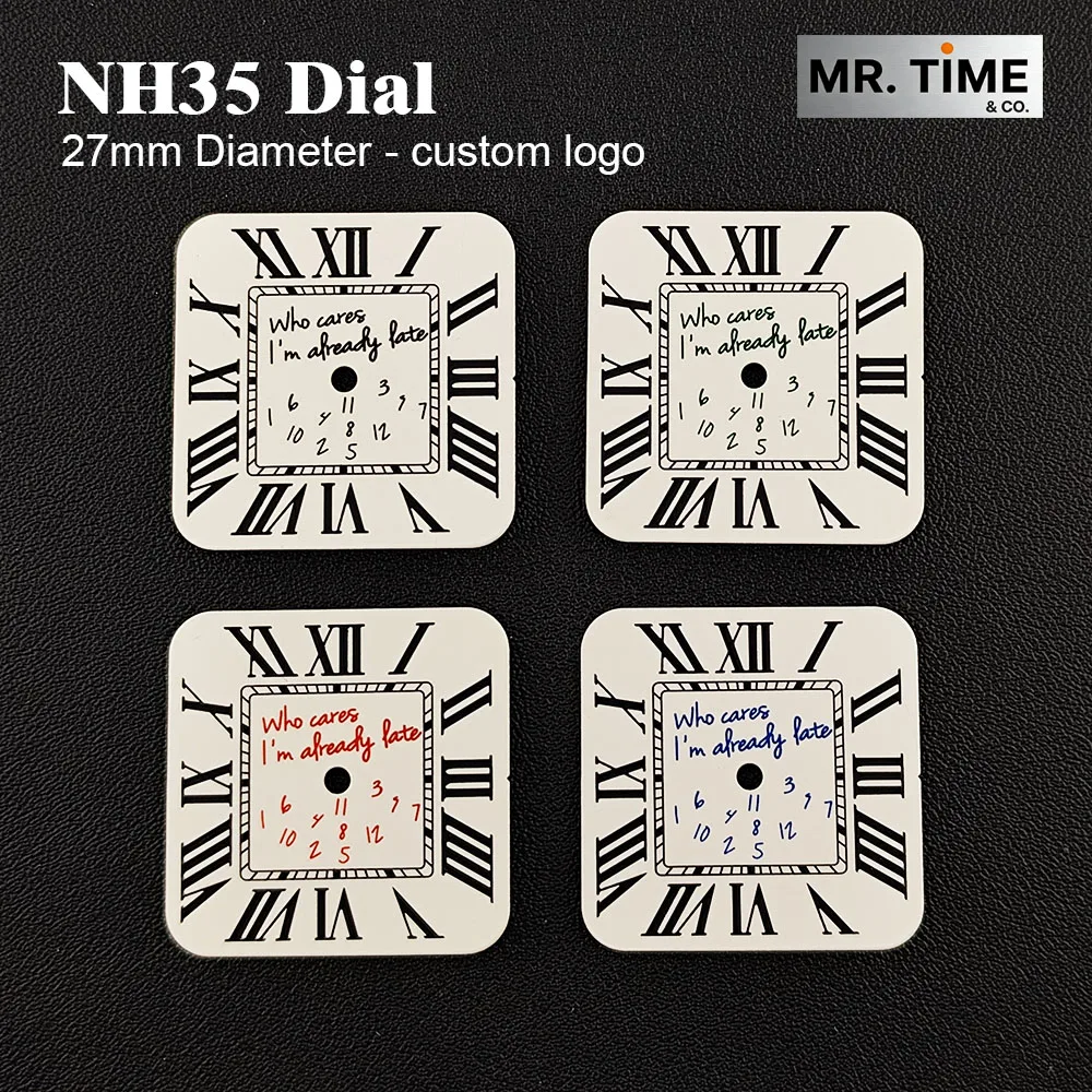 NH35 square dial high-quality 27mm customized dial DIY dial suitable for NH35 movement. Who Cares I'm already Watch accessories
NH35 square dial high-quality 27mm customized dial DIY dial suitable for NH35 movement. Who Cares I'm already Watch accessories