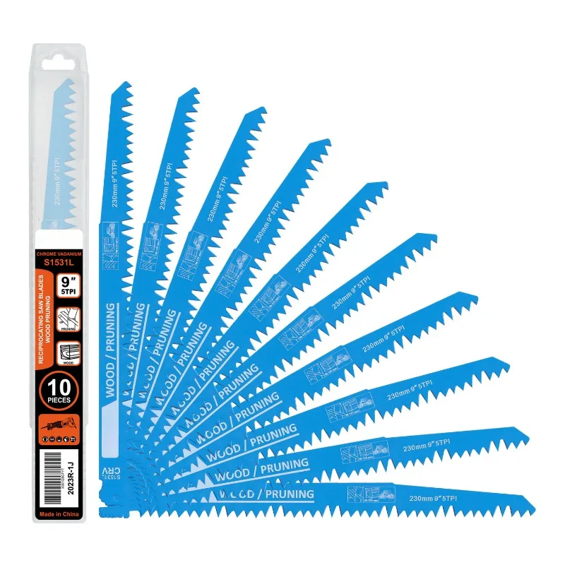 10pcs S1531L 240mm 5T Reciprocating Saw Blades High Carbon Steel Jigsaw Blade For Metal Plastic Wood Cutting Woodworking Tools
10pcs S1531L 240mm 5T Reciprocating Saw Blades High Carbon Steel Jigsaw Blade For Metal Plastic Wood Cutting Woodworking Tools