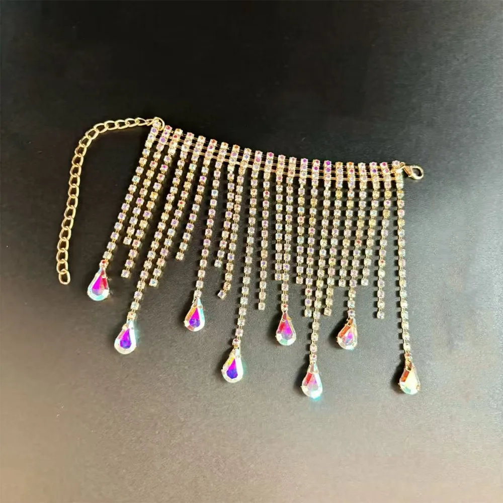 Colored Crystal Crystal Fringe Bottle Cover Non-tarnish Adjustable Bottle Chain Pendant Elegant Long Rhinestone Tassel
Colored Crystal Crystal Fringe Bottle Cover Non-tarnish Adjustable Bottle Chain Pendant Elegant Long Rhinestone Tassel
