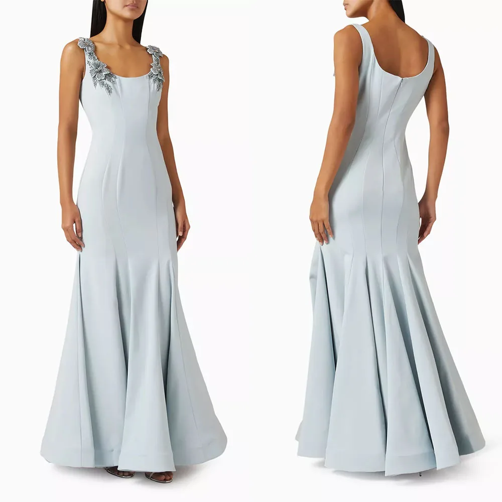 High Quality Customized O-neck Floor Length Backless Zipper Sleeveless Appliques Beaded Vestidos Para Bodas Mujer Invitada فستان
High Quality Customized O-neck Floor Length Backless Zipper Sleeveless Appliques Beaded Vestidos Para Bodas Mujer Invitada فستان