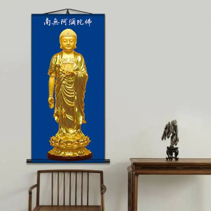 DSA Buddha statue hanging painting Buddha portrait painting Western Three Saints silk scroll calligraphy and painting
DSA Buddha statue hanging painting Buddha portrait painting Western Three Saints silk scroll calligraphy and painting