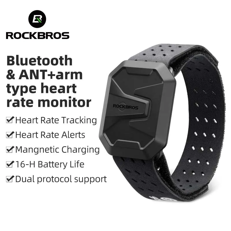 ROCKBROS Arm Heart Rate Monitor ANT+ & Bluetooth Sweatproof Portable Heart Rate Heart Rate Band Bike Accessories Gym Equipment
ROCKBROS Arm Heart Rate Monitor ANT+ & Bluetooth Sweatproof Portable Heart Rate Heart Rate Band Bike Accessories Gym Equipment