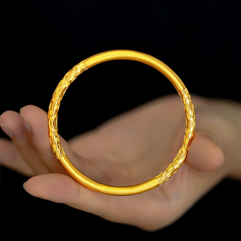 Gold shop with 999 24k real gold women's 5D gold ancient Xiangyun closed bracelet ancient French bracelet
Gold shop with 999 24k real gold women's 5D gold ancient Xiangyun closed bracelet ancient French bracelet