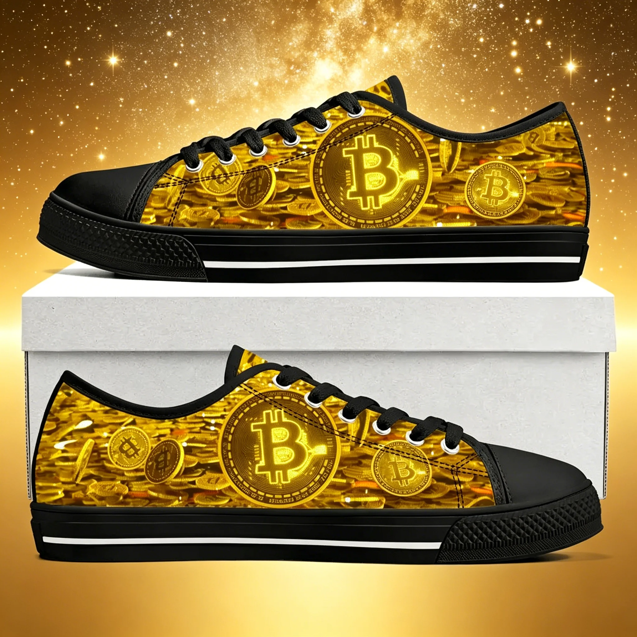 Bitcoin Crypto Logo Graphic Print Low Top Canvas Sneakers Men Women Fashion Casual Custom Footwear
Bitcoin Crypto Logo Graphic Print Low Top Canvas Sneakers Men Women Fashion Casual Custom Footwear
