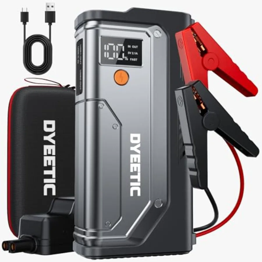 Car Jump Starter 5000A Jump Starter Portable Battery Pack for 10.0L Gas and 8.0L Diesel Engines 12V Lithium Jumper Box Car Star
Car Jump Starter 5000A Jump Starter Portable Battery Pack for 10.0L Gas and 8.0L Diesel Engines 12V Lithium Jumper Box Car Star