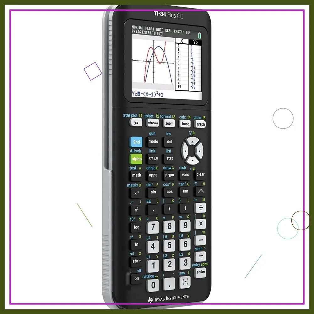 Graphing Calculator, Color Display, Rechargeable, High School & College Math Tool
Graphing Calculator, Color Display, Rechargeable, High School & College Math Tool