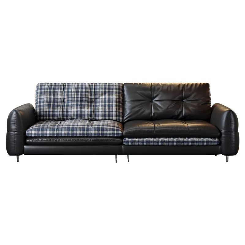 Small apartment leather cloth with genuine leather sofa on both sides, combined with dismantling and washing hamburger
Small apartment leather cloth with genuine leather sofa on both sides, combined with dismantling and washing hamburger
