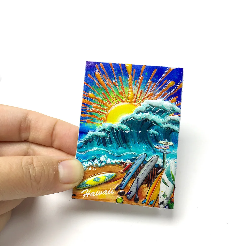Hawaiian Scenic Resin Refrigerator Magnet - 3D Colorful Ocean Wave Design - Home Decor Magnetic Sticker
Hawaiian Scenic Resin Refrigerator Magnet - 3D Colorful Ocean Wave Design - Home Decor Magnetic Sticker
