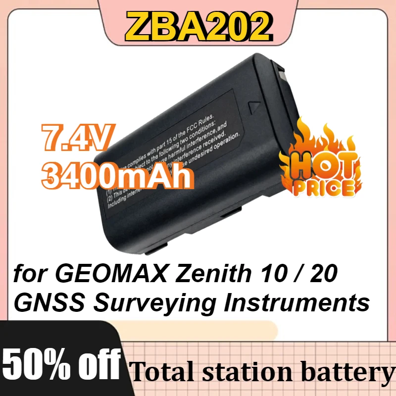 ZBA202 ZBA203 7.4V 3400mAh for GEOMAX Zenith 10 / 20 GNSS Surveying Instruments Battery Engineer Surveying and Mapping
ZBA202 ZBA203 7.4V 3400mAh for GEOMAX Zenith 10 / 20 GNSS Surveying Instruments Battery Engineer Surveying and Mapping