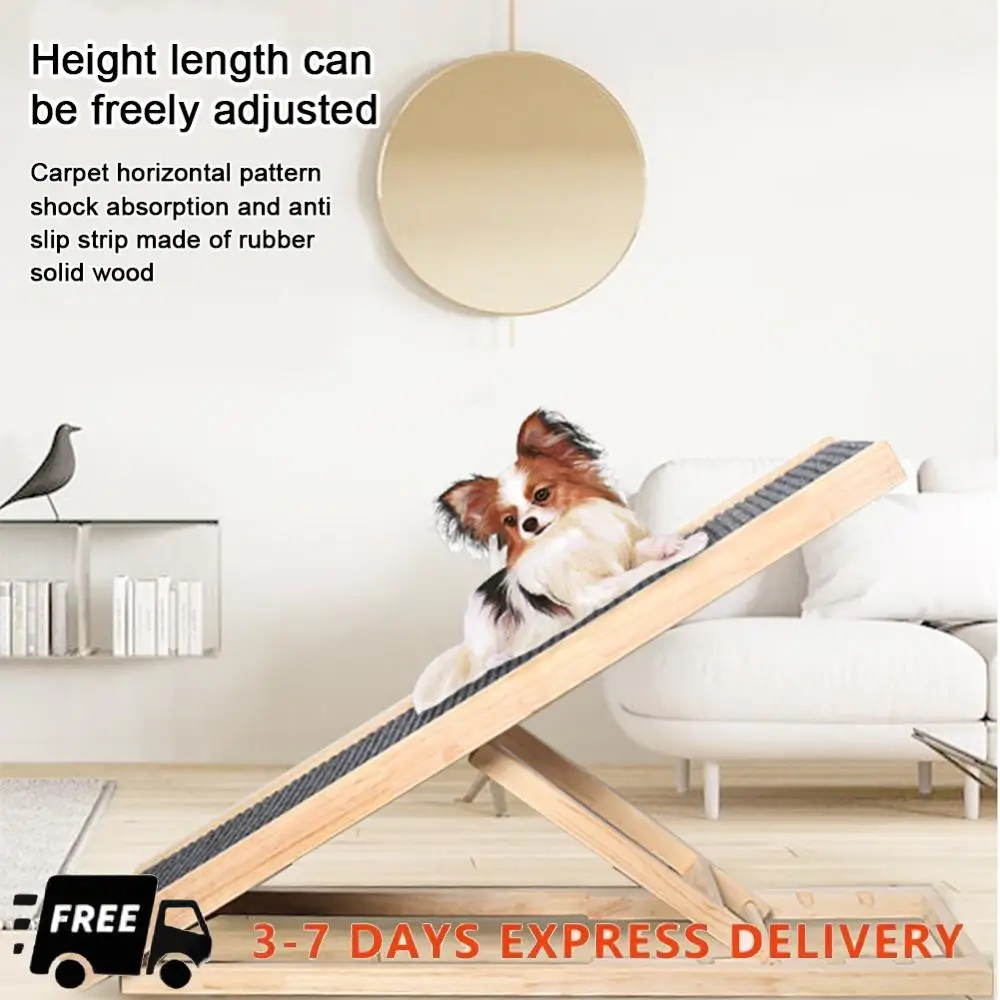 Маленький деревянный регулируемый пандус для собак и кошек для кровати и дивана, нескользящий, складной, с 3 уровнями регулировки высоты
Маленький деревянный регулируемый пандус для собак и кошек для кровати и дивана, нескользящий, складной, с 3 уровнями регулировки высоты