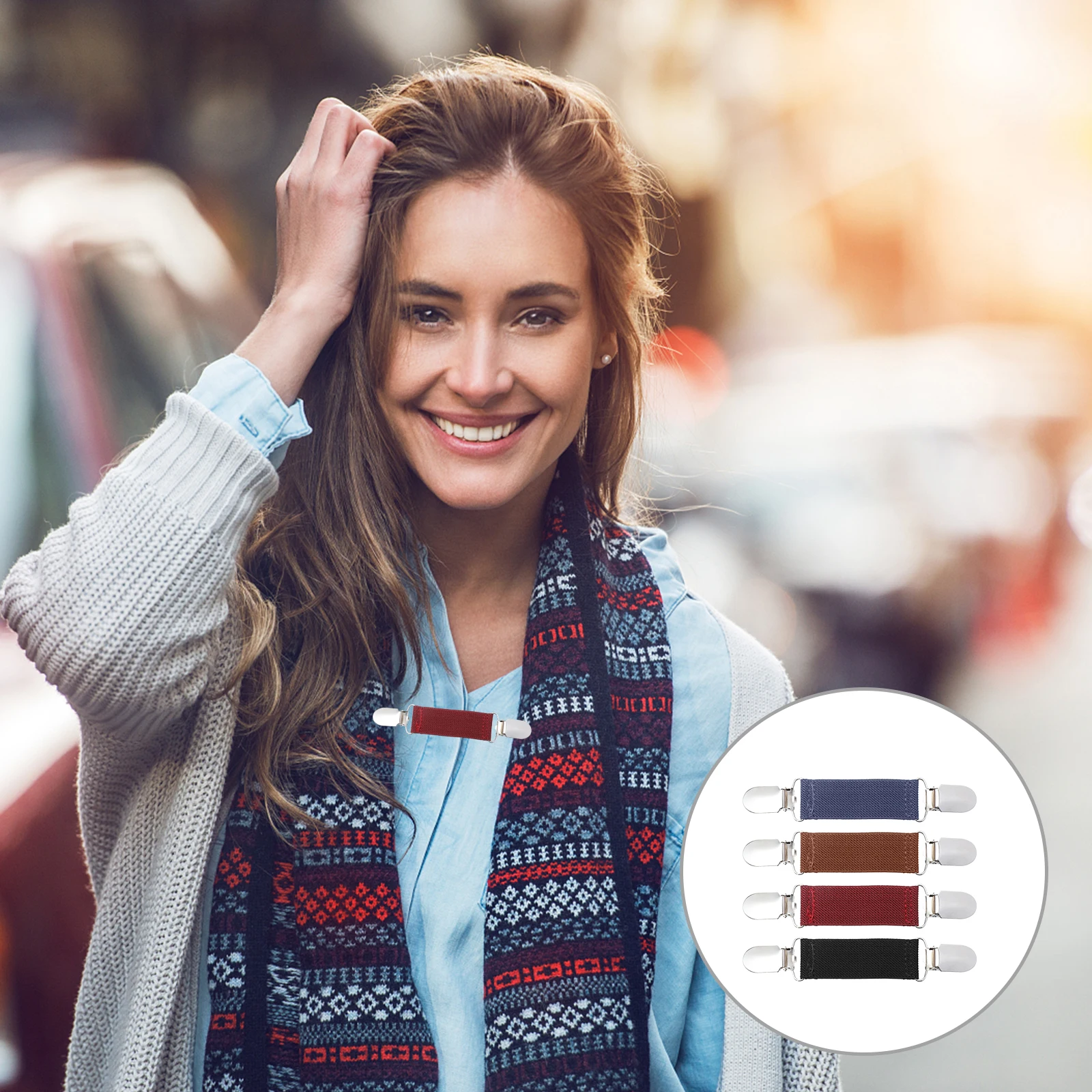 4Pcs Creative Sweater Clips Polished Alloy Cardigan Clips Functional Scarf Buckles Vintage-Inspired Clothing Accessories Simple
4Pcs Creative Sweater Clips Polished Alloy Cardigan Clips Functional Scarf Buckles Vintage-Inspired Clothing Accessories Simple