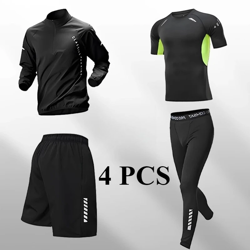 Quick Dry Running Sports Suit 1-4 Pcs Men's Sets Fitness All-Seasons Professional Morning Running Clothes Training Clothing
Quick Dry Running Sports Suit 1-4 Pcs Men's Sets Fitness All-Seasons Professional Morning Running Clothes Training Clothing