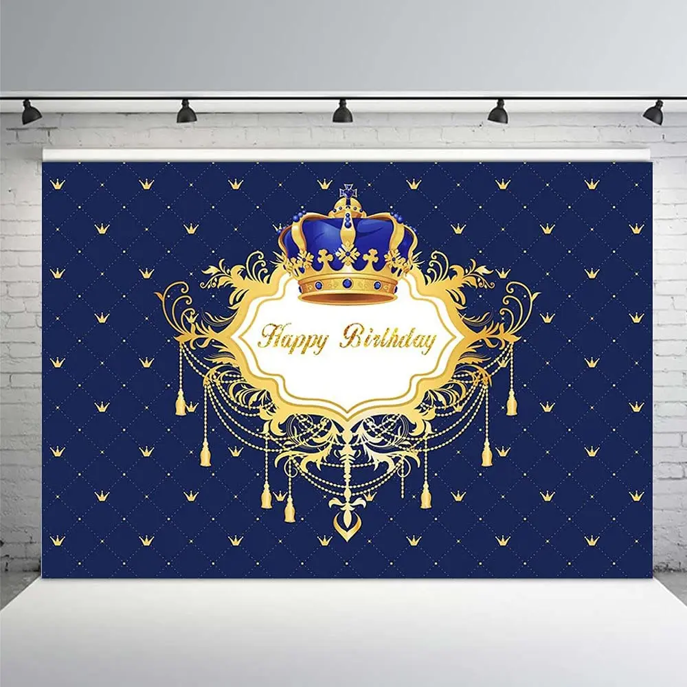Blue And Gold Boy Happy Birthday Photo Background Little Prince Crown Royal Celebration Party Decor Banner Photography Backdrop
Blue And Gold Boy Happy Birthday Photo Background Little Prince Crown Royal Celebration Party Decor Banner Photography Backdrop