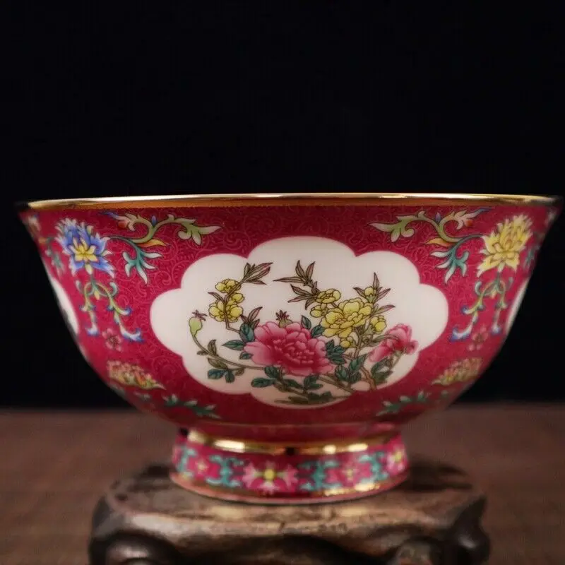 6.1" Chinese Color Powder Porcelain Outline Gold Flowers Pattern Bowl Collection Nice Art Work
6.1" Chinese Color Powder Porcelain Outline Gold Flowers Pattern Bowl Collection Nice Art Work