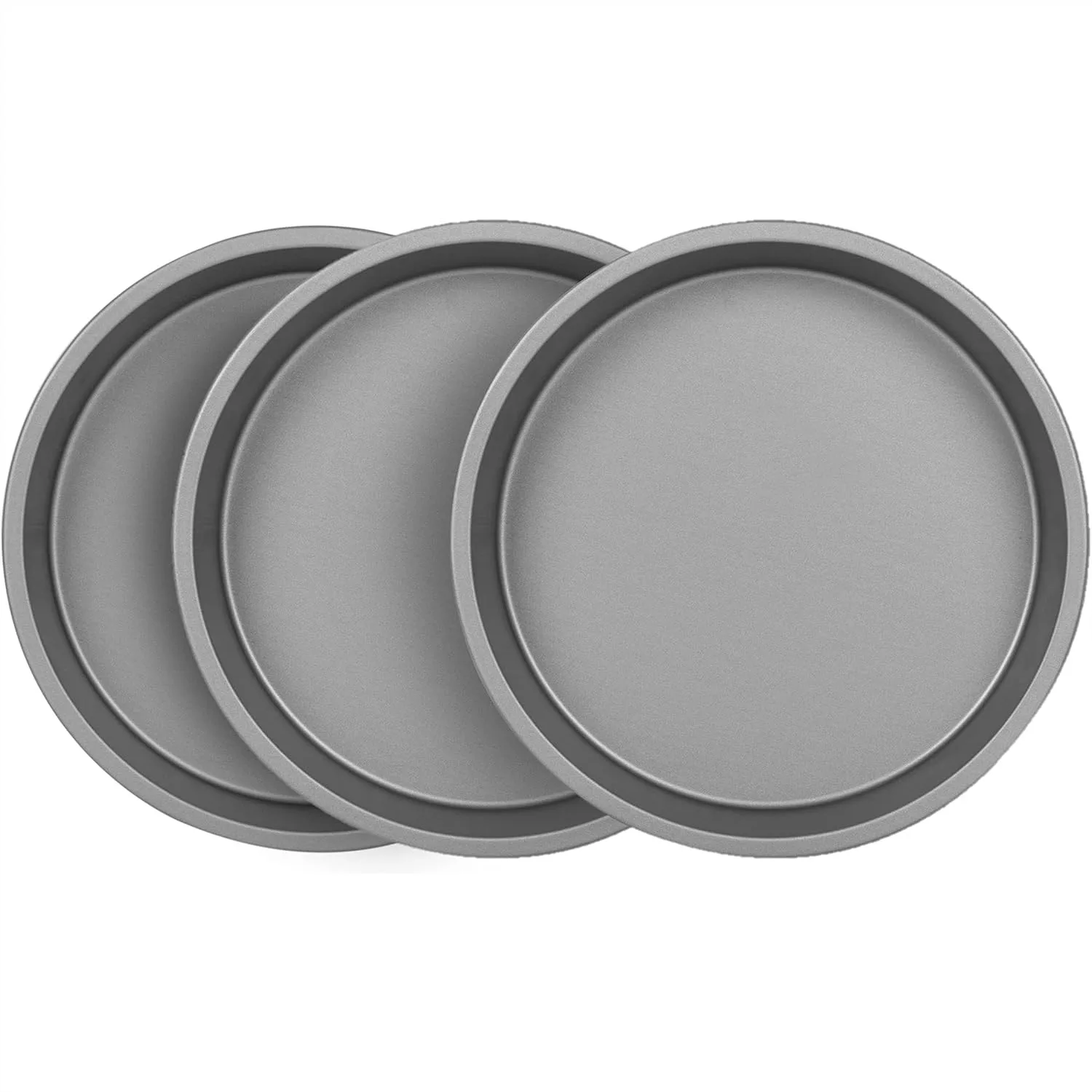 Nonstick 9-Inch Round Cake Pans Set of 3, Grey, Even Baking & Easy Release
Nonstick 9-Inch Round Cake Pans Set of 3, Grey, Even Baking & Easy Release