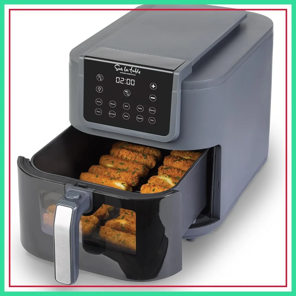 5-in-1 Compact 8-Quart Basket Air Fryer with Window, Digital Touchscreen, 10 Presets, Air Fry, Bake, Broil, Reheat, 1500W
5-in-1 Compact 8-Quart Basket Air Fryer with Window, Digital Touchscreen, 10 Presets, Air Fry, Bake, Broil, Reheat, 1500W