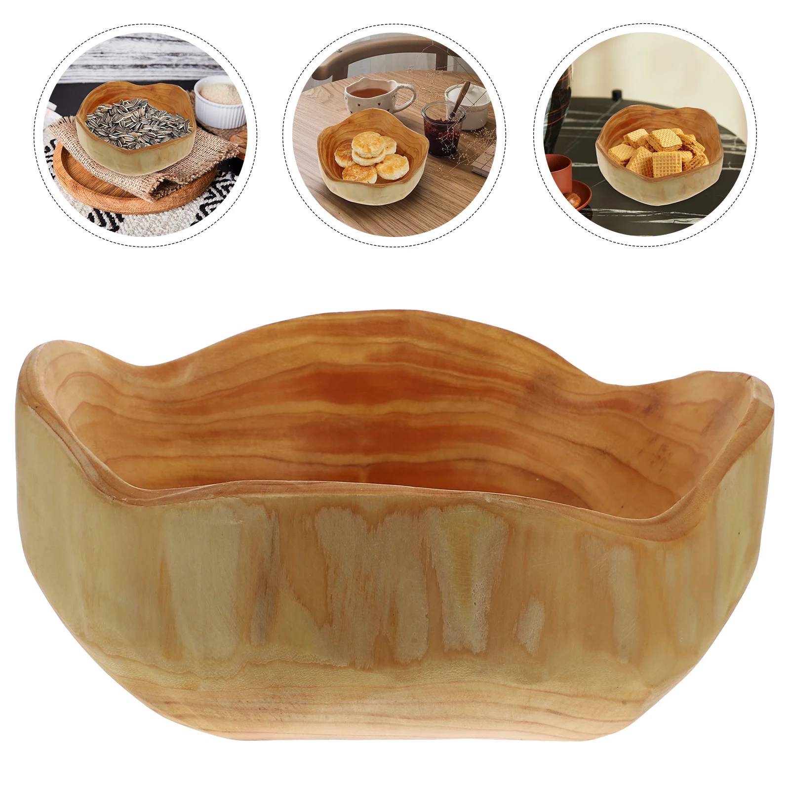 Wooden Fruit Plate Rustic Dessert Serving Dish For Salad Sushi Pastry Snack Decorative Platter Small Irregular Food Board
Wooden Fruit Plate Rustic Dessert Serving Dish For Salad Sushi Pastry Snack Decorative Platter Small Irregular Food Board