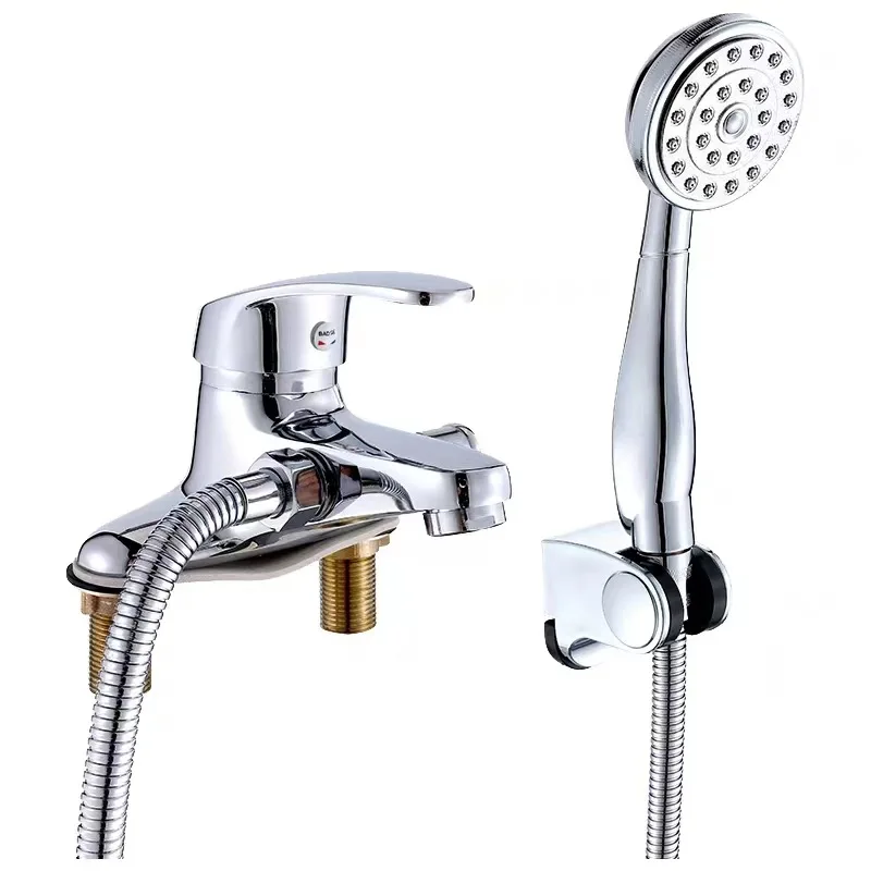 Wash basin cold and hot faucet, double hole, three hole bathroom wash basin, all copper faucet with shampoo and shower nozzle
Wash basin cold and hot faucet, double hole, three hole bathroom wash basin, all copper faucet with shampoo and shower nozzle