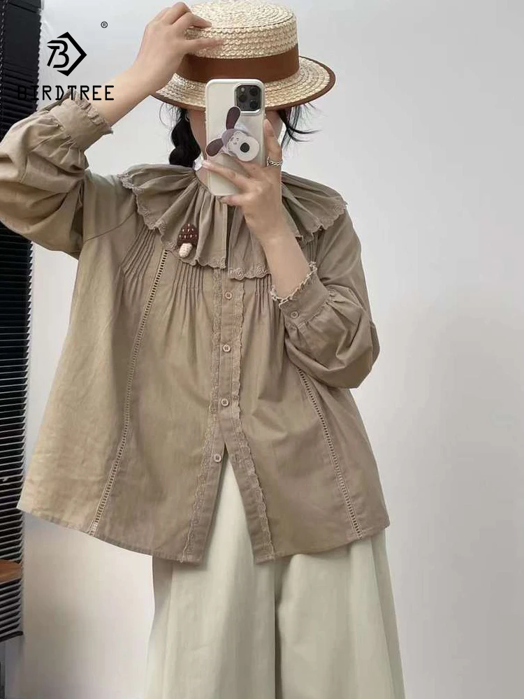 New 2025 Summer Cotton Long Sleeve Shirt, Women Peter Pan Collar Embroidery, Mori Girl Sweet Japan Style Loose Blouse T54214CC
New 2025 Summer Cotton Long Sleeve Shirt, Women Peter Pan Collar Embroidery, Mori Girl Sweet Japan Style Loose Blouse T54214CC